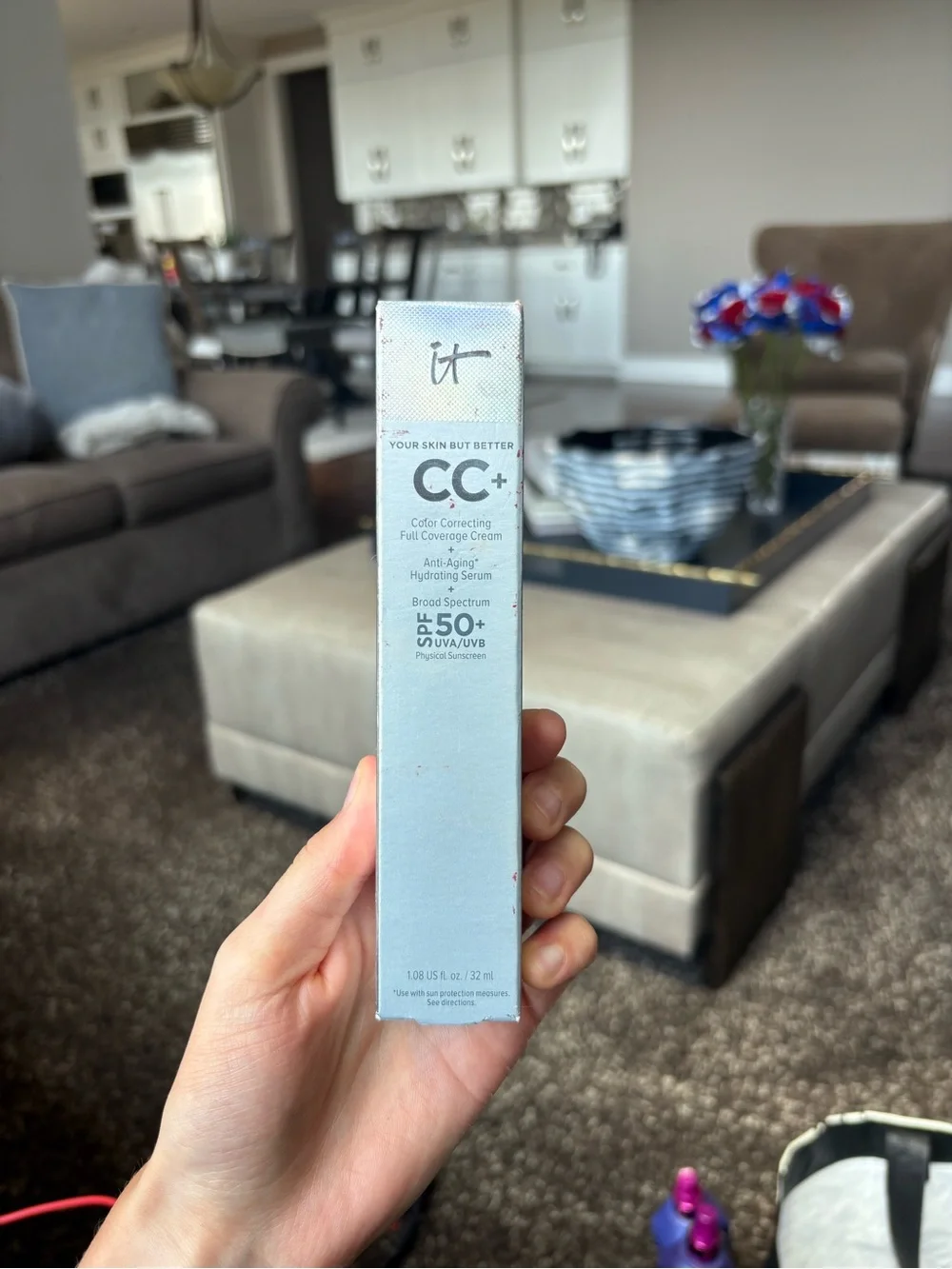 NEVER USED. it cosmetics CC+ Full Coverage Cream SPF 50+ -SHADE tan